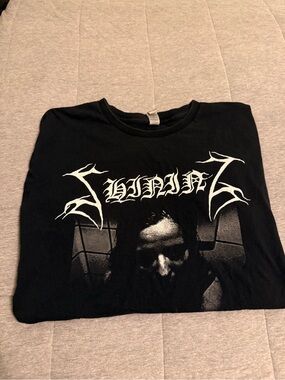 Black Graphic Long Sleeve Shirt - Shining DSBM